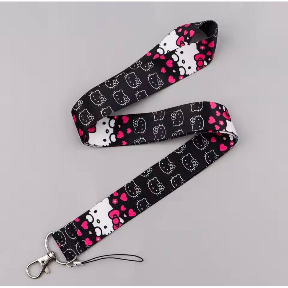 Black Hello Kitty Landyard